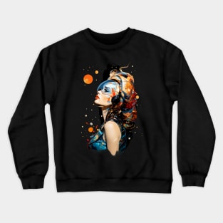 Cyberpunk Gamer Girl Crewneck Sweatshirt